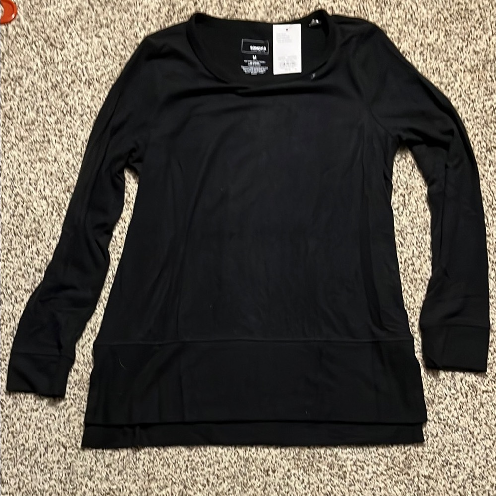 Women's Black Long Sleeve Top
